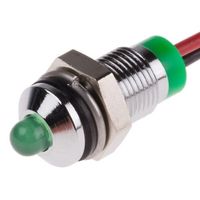 アールエスコンポーネンツ RS PRO 表示灯， 2V dc， 緑， 実装ホールサイズ:6mm 722-7675 1個（直送品）