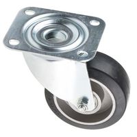 アールエスコンポーネンツ キャスター RS PRO タイヤ材 ゴム， 取付けプレートサイズ 100 x 85mm 196-4999 1個（直送品）