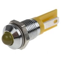 アールエスコンポーネンツ RS PRO 表示灯， 2V dc， 黄， 実装ホールサイズ:8mm 209-901 1個（直送品）