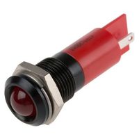 アールエスコンポーネンツ RS PRO 表示灯， 24V dc， 赤， 実装ホールサイズ:14mm 209-894 1個（直送品）