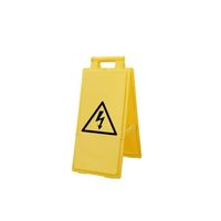 アールエスコンポーネンツ RS PRO 危険 & 警告ラベル PP 黒、 黄 一般警告 折りたたみ式サイン 174-5955 1個（直送品）