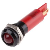アールエスコンポーネンツ RS PRO 表示灯， 赤， 実装ホールサイズ:12mm 208-762 1個（直送品）