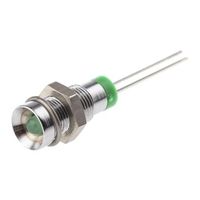 アールエスコンポーネンツ RS PRO 表示灯， 2V dc， 緑， 実装ホールサイズ:6mm 208-829 1個（直送品）