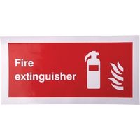 アールエスコンポーネンツ 消防標識 RS PRO Fire Extinguisher ビニール 赤/白 ラベル 763-1982 1個（直送品）