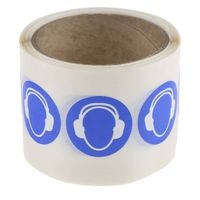 アールエスコンポーネンツ RS PRO 危険警告ラベル ビニール 青/白 ラベル 763-2073 1リール(250個)（直送品）