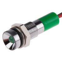 アールエスコンポーネンツ RS PRO 表示灯， 24V dc， 緑， 実装ホールサイズ:6mm 722-7766 1個（直送品）