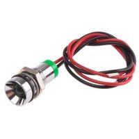 アールエスコンポーネンツ RS PRO 表示灯， 2V dc， 緑， 実装ホールサイズ:8mm 723-9312 1個（直送品）