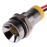 アールエスコンポーネンツ RS PRO 表示灯， 2V dc， 黄， 実装ホールサイズ:8mm 723-9315 1個（直送品）