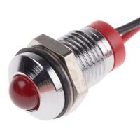 アールエスコンポーネンツ RS PRO 表示灯， 2V dc， 赤， 実装ホールサイズ:8mm 723-9321 1個（直送品）