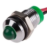 アールエスコンポーネンツ RS PRO 表示灯， 2V dc， 緑， 実装ホールサイズ:8mm 723-9325 1個（直送品）