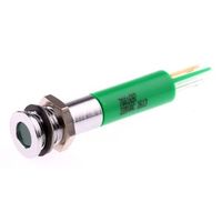 アールエスコンポーネンツ RS PRO 表示灯， 220V ac， 緑， 実装ホールサイズ:8mm 700-1697 1個（直送品）