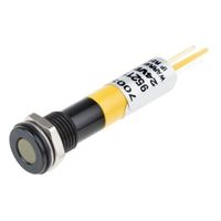 アールエスコンポーネンツ RS PRO 表示灯， 24V dc， 黄， 実装ホールサイズ:8mm 700-1754 1個（直送品）