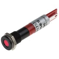 アールエスコンポーネンツ RS PRO 表示灯， 24V dc， 赤， 実装ホールサイズ:8mm 700-1757 1個（直送品）