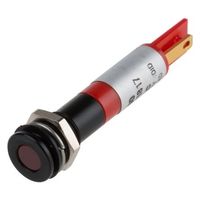 アールエスコンポーネンツ RS PRO 表示灯， 220V ac， 赤， 実装ホールサイズ:8mm 700-1760 1個（直送品）