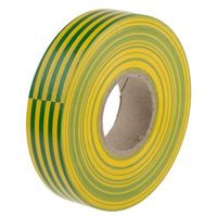 アールエスコンポーネンツ RS PRO 絶縁テープ 緑， 黄，最大動作温度:+70°C，幅:19mm 134-7328 1個(1巻)（直送品）