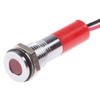 アールエスコンポーネンツ RS PRO 表示灯， 220V ac， 赤， 実装ホールサイズ:8mm 700-1943 1個（直送品）