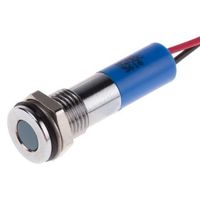 アールエスコンポーネンツ RS PRO 表示灯， 24V dc， 青， 実装ホールサイズ:8mm 700-1930 1個（直送品）