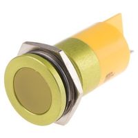 アールエスコンポーネンツ RS PRO 表示灯， 220V ac， 黄， 実装ホールサイズ:22mm 898-7769 1個（直送品）