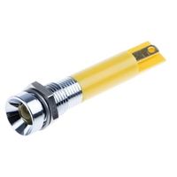 アールエスコンポーネンツ RS PRO 表示灯， 24V dc， 黄， 実装ホールサイズ:8mm 205-915 1個（直送品）