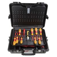 プロスタイル 絶縁工具 9点セット ツールロール付き 絶縁工具Fセット(9点入り) - PROSTYLE TOOL