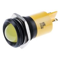 アールエスコンポーネンツ RS PRO 表示灯， 24 → 36V dc， 黄， 実装ホールサイズ:22mm 212-058 1個（直送品）