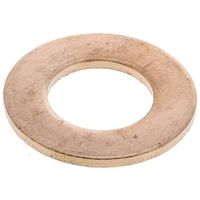 アールエスコンポーネンツ RS PRO 平ワッシャ M12， 外径 16mm， 内径 12.5mm， 銅 293-224 1袋(100個)（直送品）