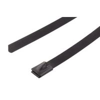 RS PRO 結束バンド， 200mm x 7.9 mm， メタリック， ポリエステルコーティングしたステンレススチール 547-4355（直送品）