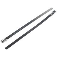 RS PRO 結束バンド， 125mm x 4.6 mm， メタリック， 316 ステンレス鋼 547-4434 1袋(100個)（直送品）