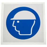 アールエスコンポーネンツ 必須標識 RS PRO なし なし語 ビニール 青/白 100 x 100mm 813-4476 1個（直送品）