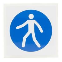 アールエスコンポーネンツ 必須標識 RS PRO なし なし語 ビニール 青/白 100 x 100mm 813-4491 1個（直送品）