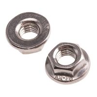 アールエスコンポーネンツ 六角フランジナット RS PRO M5 ステンレス， フランジ径 11.8mm 725-9647 1袋(50個)（直送品）