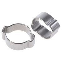 アールエスコンポーネンツ RS PRO ホースクリップ 11 → 13mm 6.5mm ステンレス鋼 726-3592 1袋(5個)（直送品）