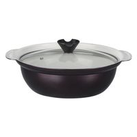 ベストコ セラミック 卓上鍋 26cm IH ワインレッド ND-8214 ビストロ・ニナ 4975970252239 1個（直送品）