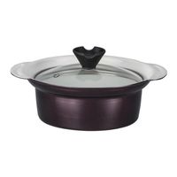 ベストコ セラミック 卓上鍋 16cm IH ワインレッド ND-8211 ビストロ・ニナ 4975970252208 1個（直送品）