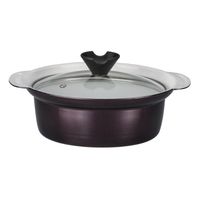 ベストコ セラミック 卓上鍋 20cm IH ワインレッド ND-8212 ビストロ・ニナ 4975970252215 1個（直送品）