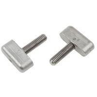 アールエスコンポーネンツ つまみノブ RS PRO ウィング， M6 直径:25mm シルバー 237-334 1ロット(2個)（直送品）