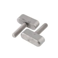 アールエスコンポーネンツ つまみノブ RS PRO ウィング， M8 直径:36mm シルバー 237-344 1ロット(2個)（直送品）