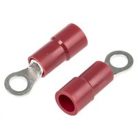 アールエスコンポーネンツ RS PRO リング端子， 内径:3.2mm， スタッド径:M3， 赤 613-9227 1ロット(100個)（直送品）