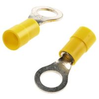 アールエスコンポーネンツ RS PRO リング端子， 内径:7.4mm， スタッド径:M7， 黄 613-9306 1ロット(100個)（直送品）