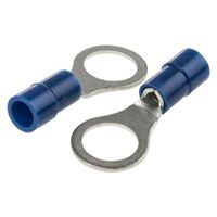 アールエスコンポーネンツ RS PRO リング端子， 内径:8.4mm， スタッド径:M8， 青 613-9362 1ロット(100個)（直送品）