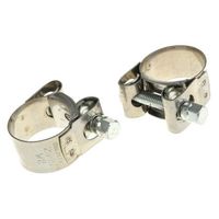 RS PRO ホースクリップ 25 → 27mm 18mm ステンレス鋼， 亜鉛めっき鋼(ボルト) 265-0180 1ロット(2個)（直送品）