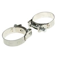 RS PRO ホースクリップ 59 → 63mm 20mm ステンレス鋼， 亜鉛めっき鋼(ボルト) 265-0225 1ロット(2個)（直送品）