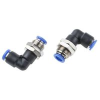 アールエスコンポーネンツ バルクヘッドコネクタ RS PRO エルボ 916-0842 1ロット(10個)（直送品）