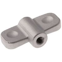 アールエスコンポーネンツ つまみノブ RS PRO ウィング， M6 直径:45mm シルバー 237-738 1ロット(2個)（直送品）