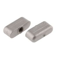 アールエスコンポーネンツ つまみノブ RS PRO ウィング， M6 直径:25mm シルバー 237-744 1ロット(2個)（直送品）