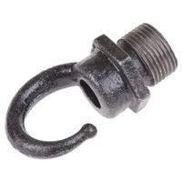 アールエスコンポーネンツ RS PRO コンジット オス フック 黒 スチール 608-266 1ロット(10個)（直送品）