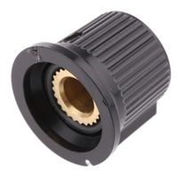 アールエスコンポーネンツ RS PRO ノブ 6.35mm 直径:21mm 丸型 259-6985 1ロット(5個)（直送品）