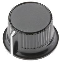 アールエスコンポーネンツ RS PRO ノブ 6.4mm 直径:28mm 丸型 259-7017 1ロット(5個)（直送品）