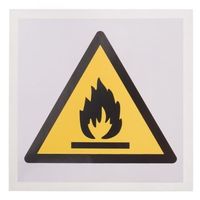 アールエスコンポーネンツ RS PRO 危険警告ラベル Symbol ビニール 黒 / 黄 白 ラベル 813-4463 1個（直送品）