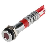 アールエスコンポーネンツ RS PRO 表示灯， 24V dc， 赤， 実装ホールサイズ:8mm 838-5582 1個（直送品）